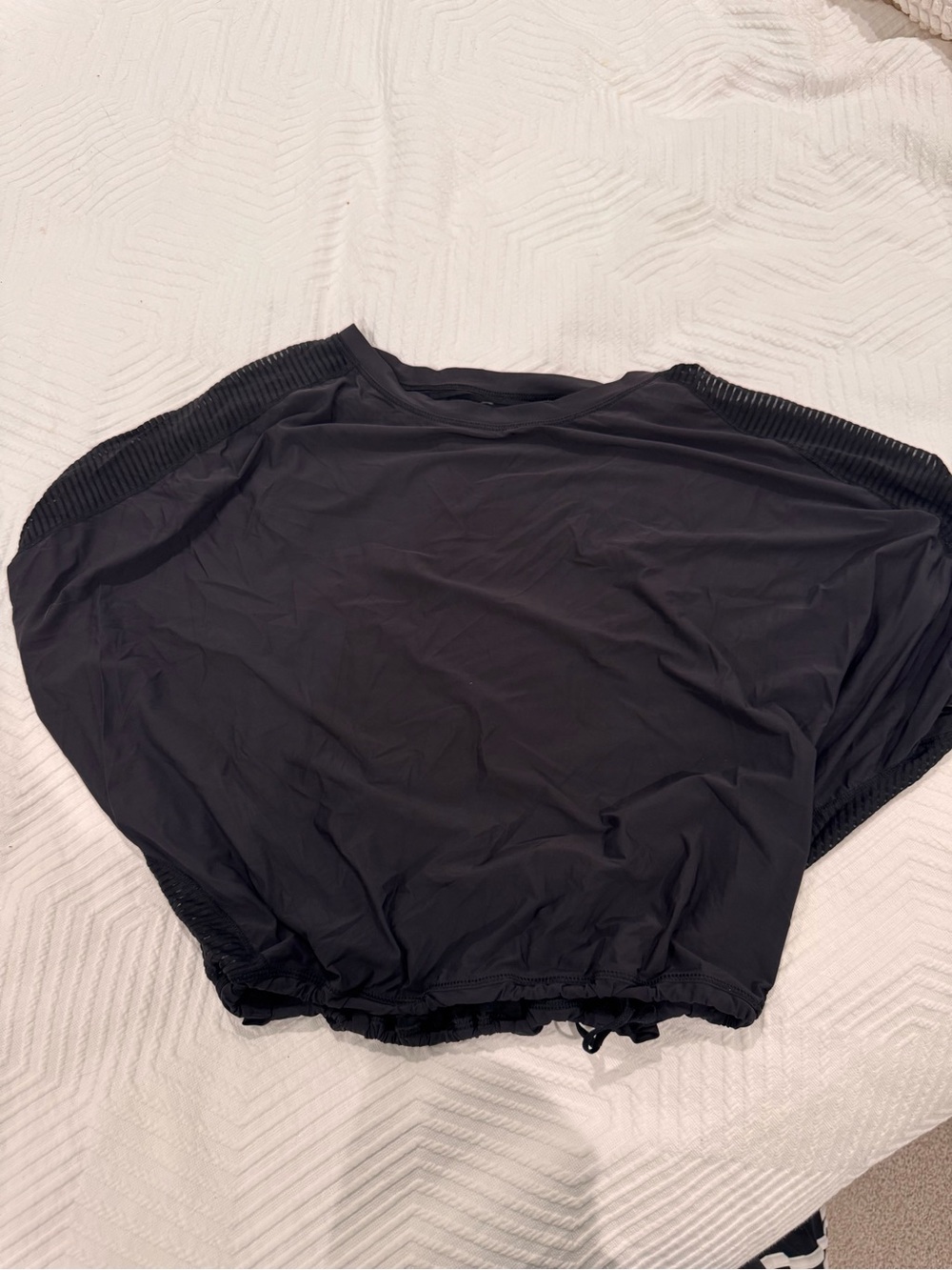 lululemon athletica Black Batwing Short Sleeve Top